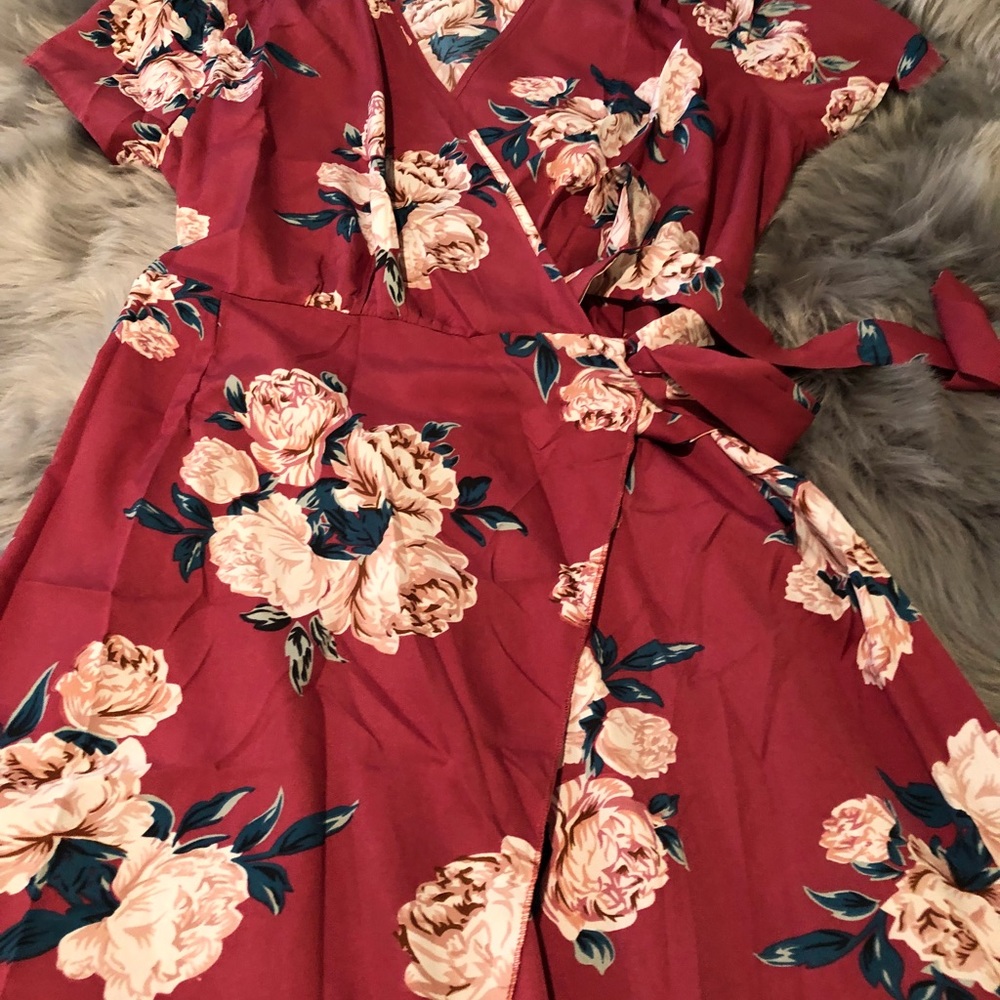 Floral wrap dress